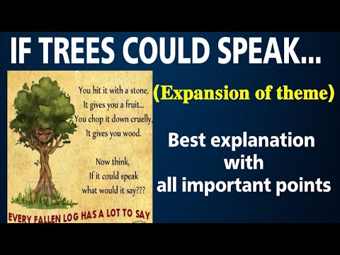 essay if trees could speak