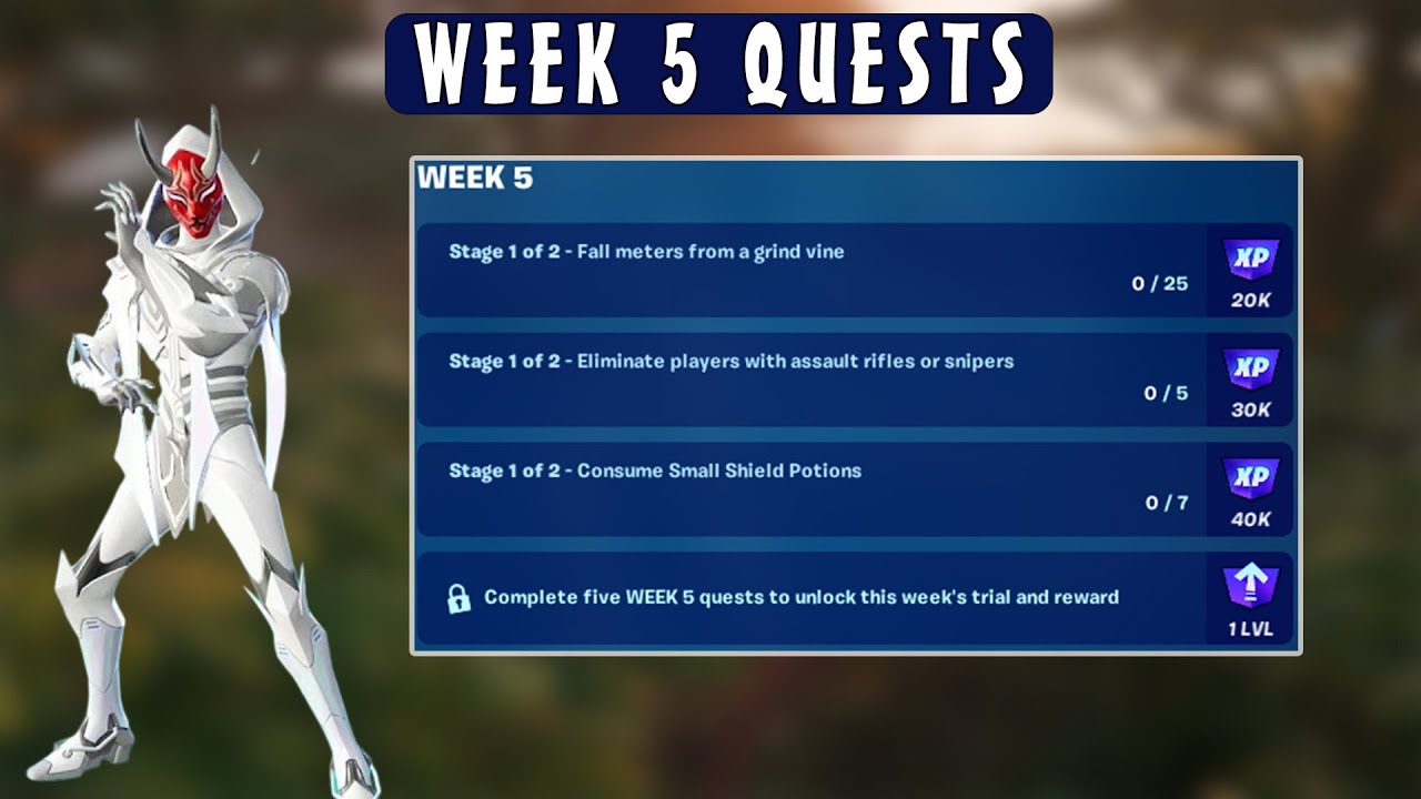 Fortnite All Week 5 Quests - Chapter 4 Season 3 - YouTube
