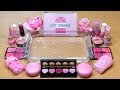 "Pink Icecream" Mixing "pink" Makeup,Clay,slime,glitter Into Clear Slime! "Pink Icecream SLIME"