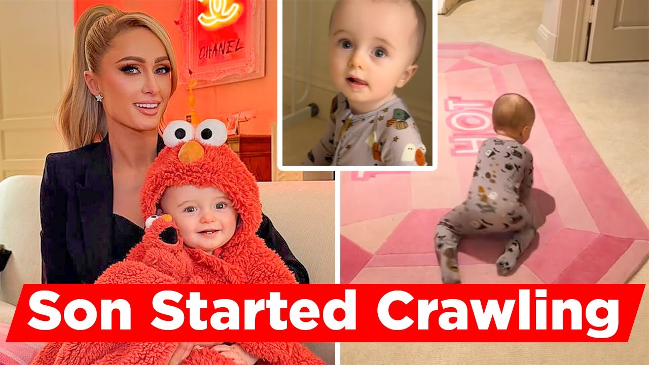 ⁣Paris Hilton Son Phoenix Has Started Crawling In Cute Clip