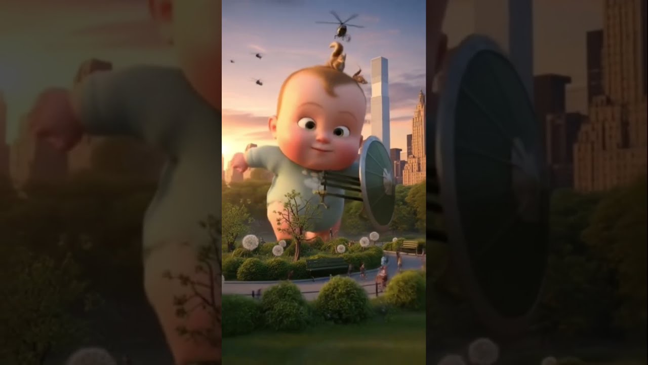 Giant Baby Adventure Funny Cartoon Shorts For Kids