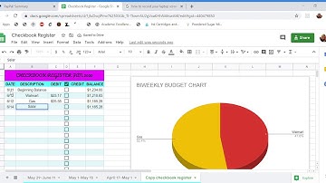 Using a Checkbook Register in Google Sheets to take control of finances