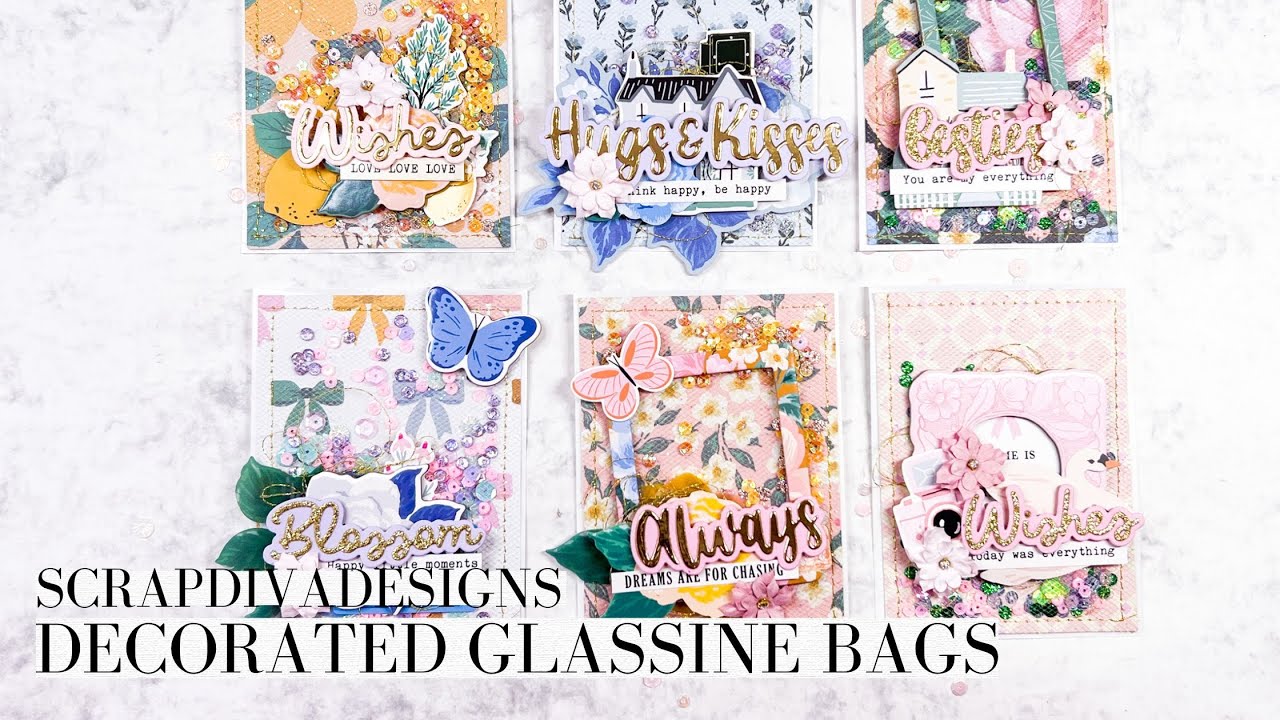 Decorated Glassine Bags ScrapDiva29 scrapdivadesigns YouTube
