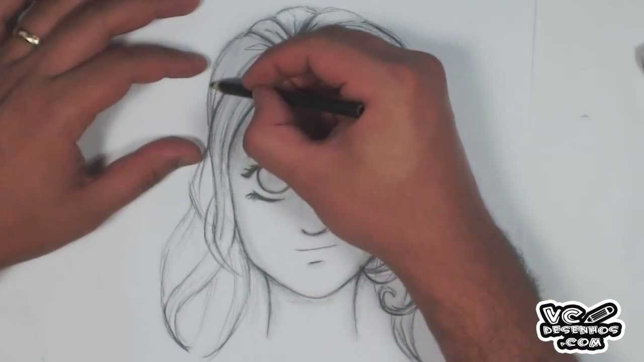 Como desenhar - Cabelo Mangá #2 (how to draw manga hair) 