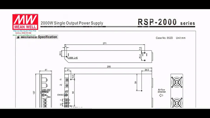 RSP-2000-12, RSP-2000-24, RSP-2000-48, MEAN WELL 2000W-12V,24V,48V
