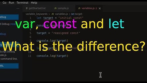 VAR, CONST & LET | Variables | JavaScript