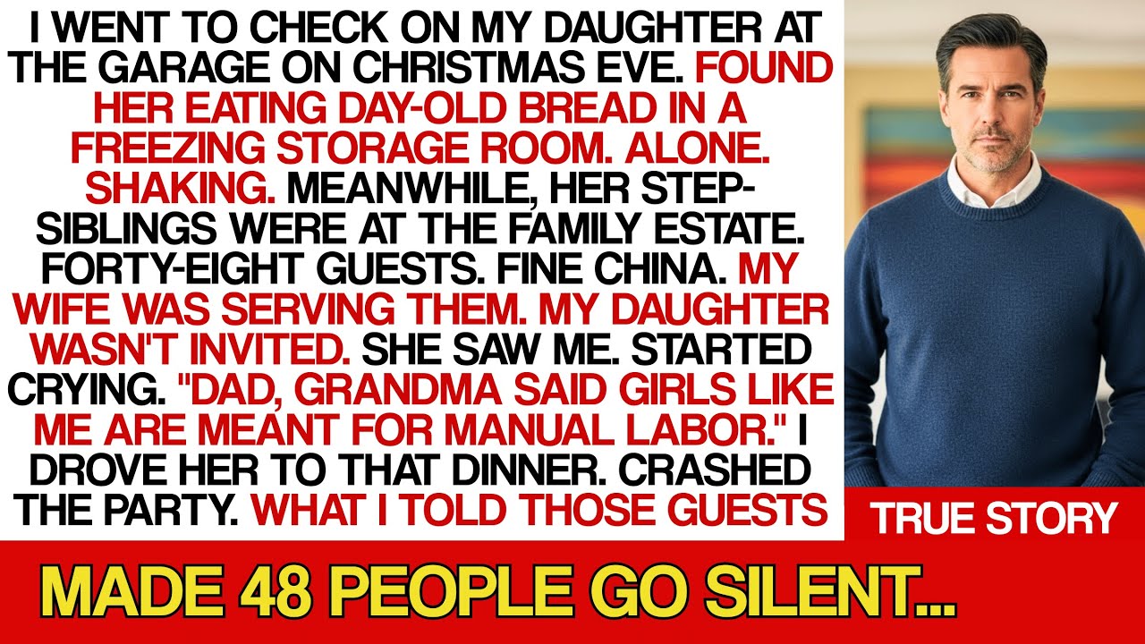 Stopped by the Garage Early. Found My Daughter Eating Day-Old Bread Alone While Her Step-Family...