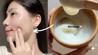 How to make RICE MASK for face at home | Benefits of rice mask | Glowing skin ✨️