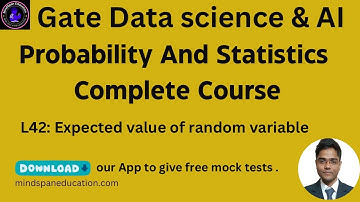 42.Expected value of Random variable |Probability for Gate data science and ai |#gateda #gateexam