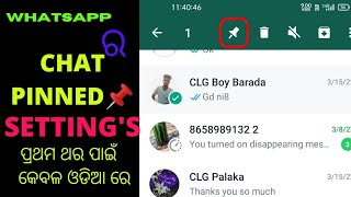 Whatsapp ର chat 📌 କ'ଣ ଚାଲ ଜାଣିବା ?Whatsapp chat pin features settings|| screenshot 5