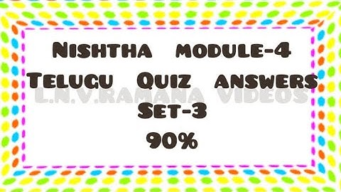 #DIKSHA, #NISHTHA MODULE-4, #QUIZ ANSWERS IN TELUGU, #SET-3, #90%MARKS #L.N.V.RAMANA VIDEOS