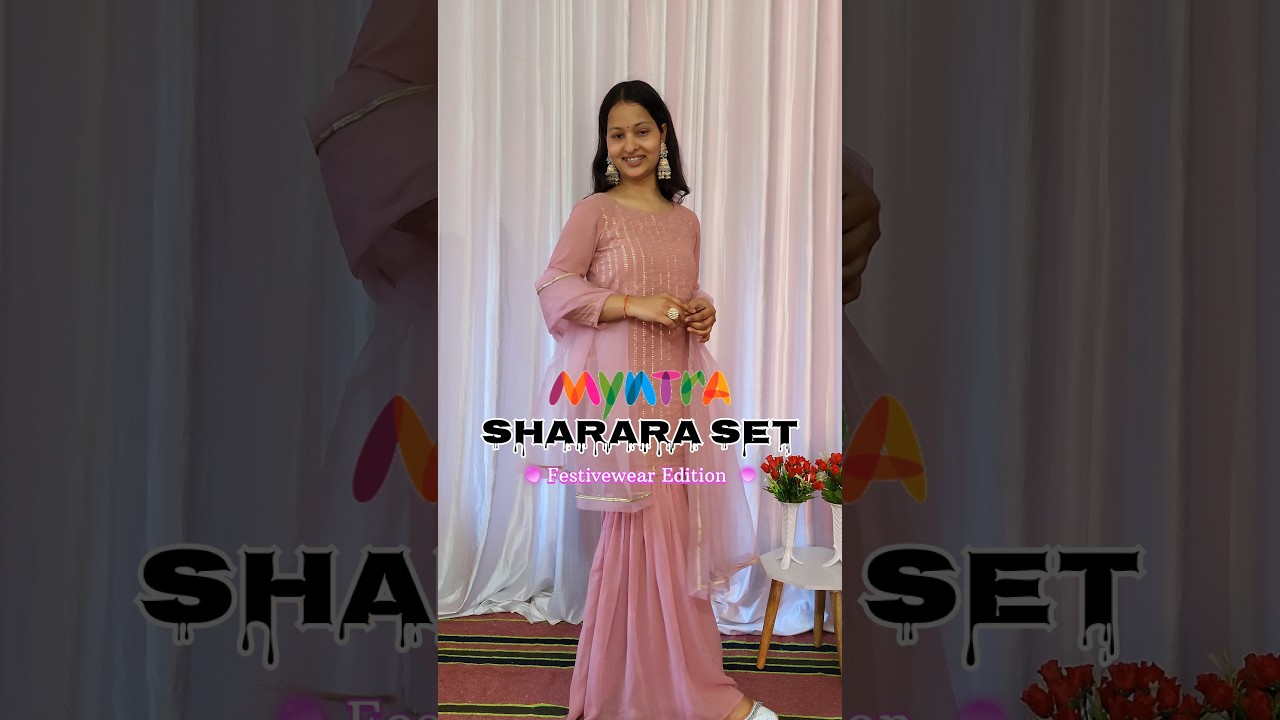 Myntra sharara Set Haul🩷🩷/Myntra festive wear sharara set Haul/Myntra heavy sharara set 