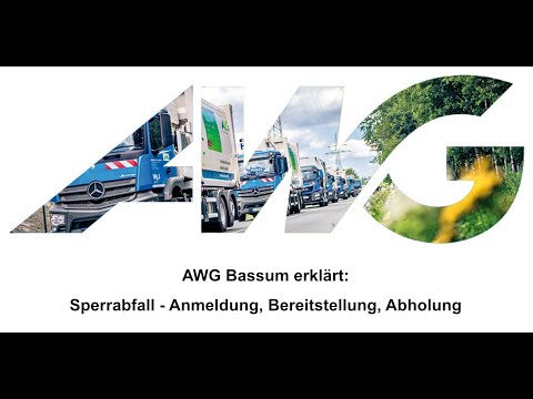 AWG Bassum erklärt: Sperrabfall - Anmeldung, Bereitstellung, Abholung