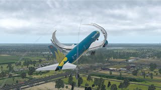 Boeing 787 Can't  Touch Down Due To Extreme Turbulence | X-Plane 11