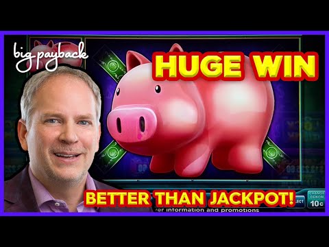 BETTER THAN JACKPOT! Lock It Link Piggy Bankin' Slot - HUGE WIN BONUS!