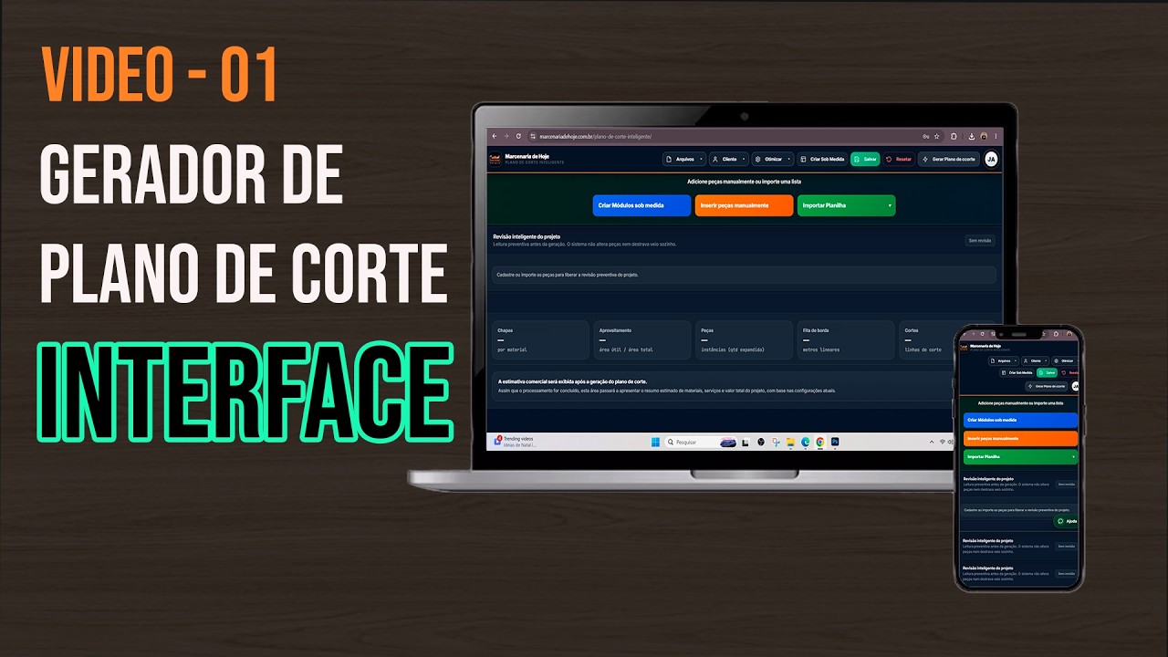 01 Interface plano de corte inteligente