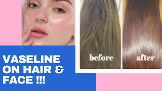 LIFESTYLE : VASELINE FOR SHINY &amp; GROWTH HAIR I Glowing Glassy Face I 2IN1 Quick Video