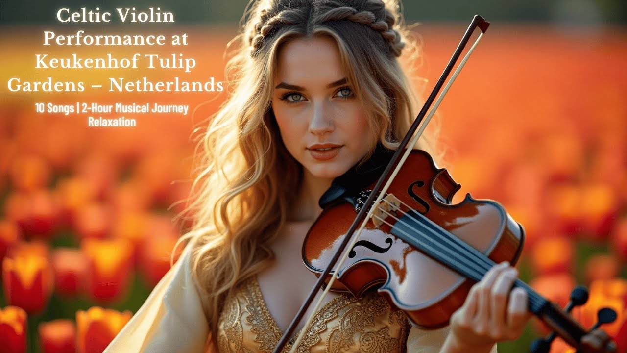 Celtic Violin Performance at Keukenhof Tulip Gardens –Netherlands| 10 Songs | 2-Hour Musical Journey