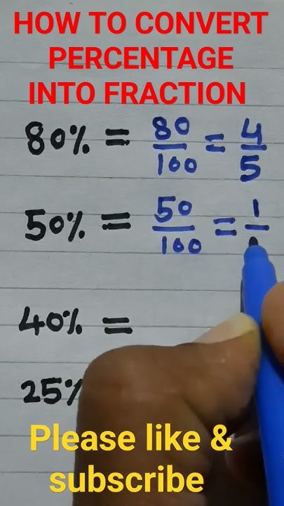 HOW TO CONVERT PERCENTAGE INTO FRACTION YouTube how-to-convert-percentage-into-fraction-youtube