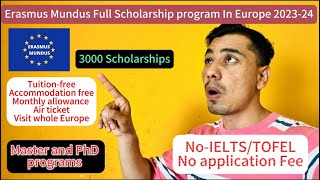 Erasmus Mundus Full Scholarship | Step-by-step Guideline | #no_ielts | No_application_Fee |