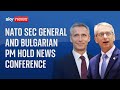 Nato secretary general and bulgarian prime minister hold a news conference