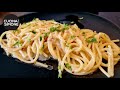 Spaghetti all&#39;aglio con pesto di Simone!