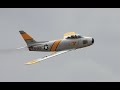 F-86 Sabre Sunset Loop and High Speed Pass Chino Airport Apr-29-2016