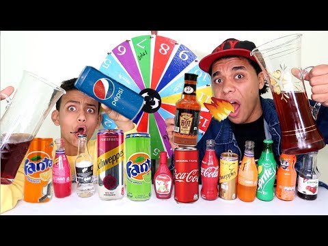 تحدي خلط البيبسي ضد الشطة حارة ومشروبات غازية بعجلة الحظ ابشع كوكتيل فالعالم جلنا مغص