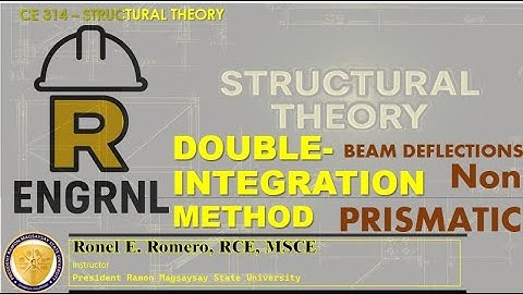 SAMPLE 1 DEFLECTION OF NON-PRISMATIC BEAM  USING (Double Integration Method)