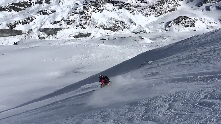 Rowena on skinny skis in deep powder