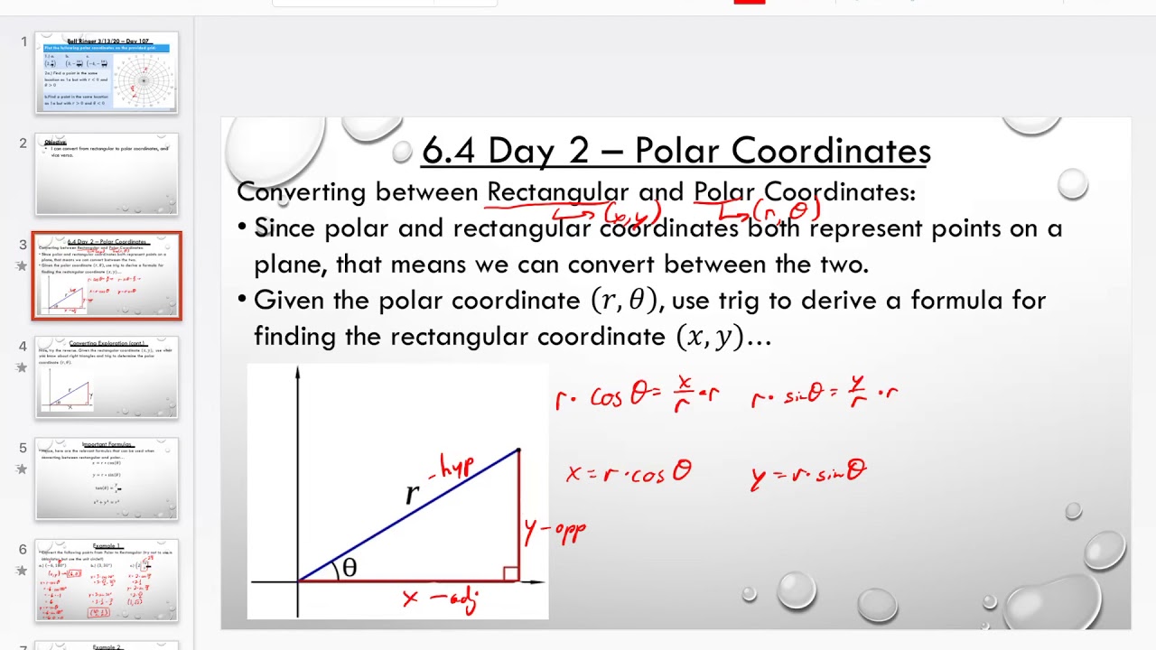 Honors Precalculus Unit 5 Day 4 - Polar Coordinates - YouTube