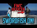 Catching Swordfish WHILE being boarded by FWC! Catch Clean Cook