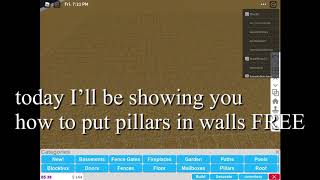 How to put pillars in walls for free in bloxburg How to put pillars in walls for free in bloxburg