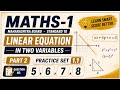 📔Part 2 linear equation in two variables Maths 1 Q no 5,6,7,8