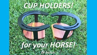 Cup holders for a bench