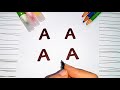 I Drew SO MANY Amazing Things Using Only the Letter A 🎨 | Creative Letter Art