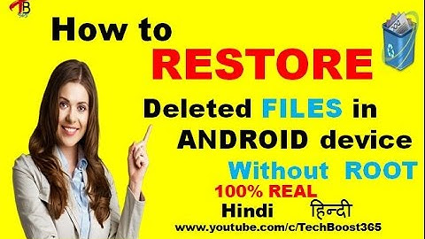 How to restore deleted files from android phone without root | Hindi