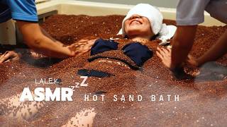 ASMR Hot Volcanic Sand Bath Scrubbing Massage 1st Experience 😍 Thai Soft Spoken #satisfying screenshot 5