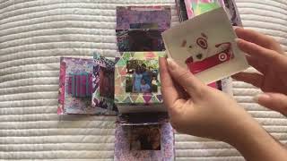 Exploding gift card box made with Cricut.