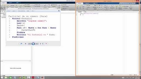 Factorial de un número en Matlab