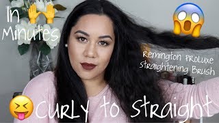 Trying the NEW Remington PROluxe Straightening Brush 