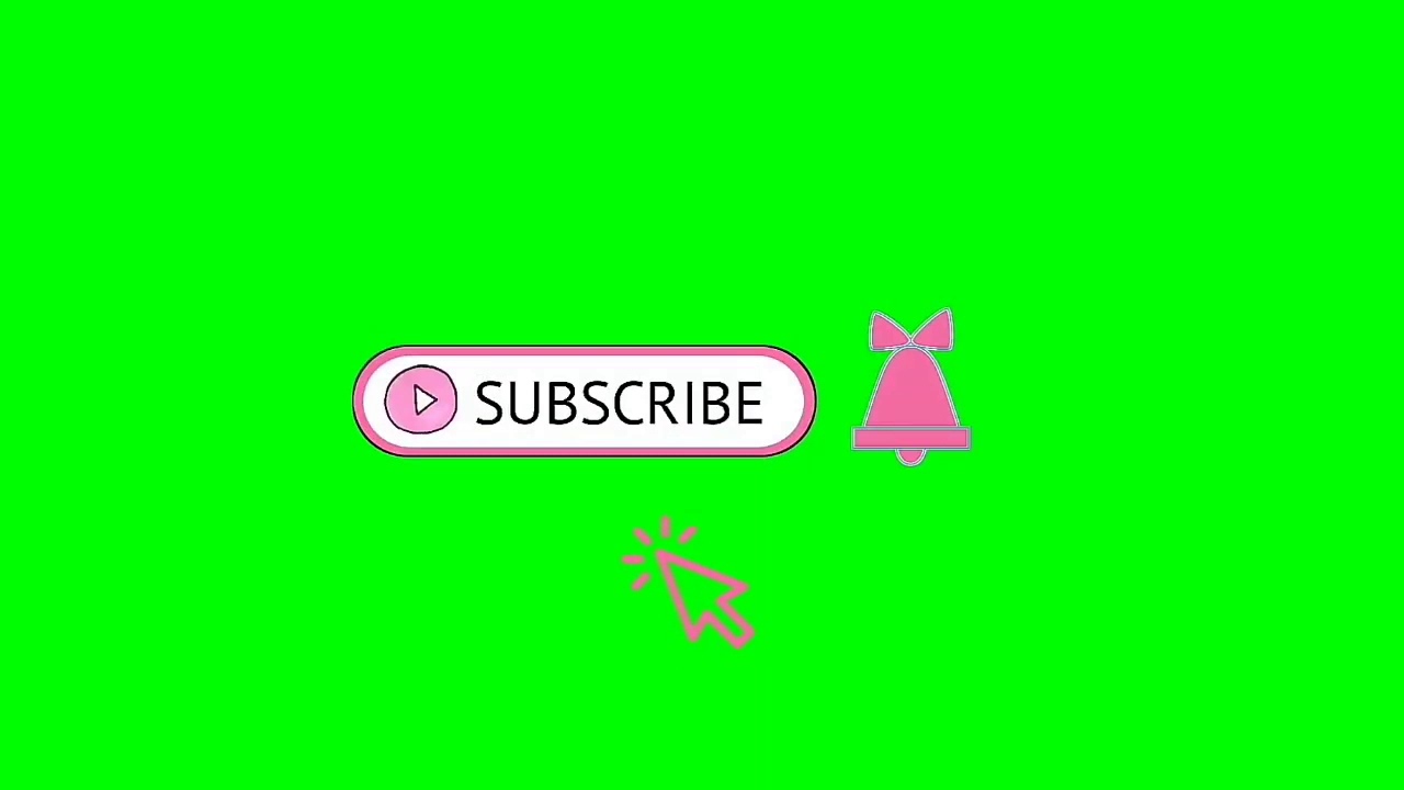 Cute Green Screen Subscribe Button Girly Subscribe Button Youtube