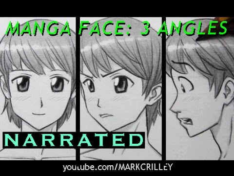 How to Draw a Manga Face: 3 Different Angles [Male] - YouTube