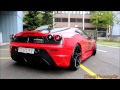 Ferrari 430 scuderia with adv1 wheels  capristo exhaust downshifts  accelerations sound