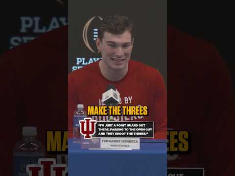 Fernando Mendoza credits his receivers ♥️ #indiana #football