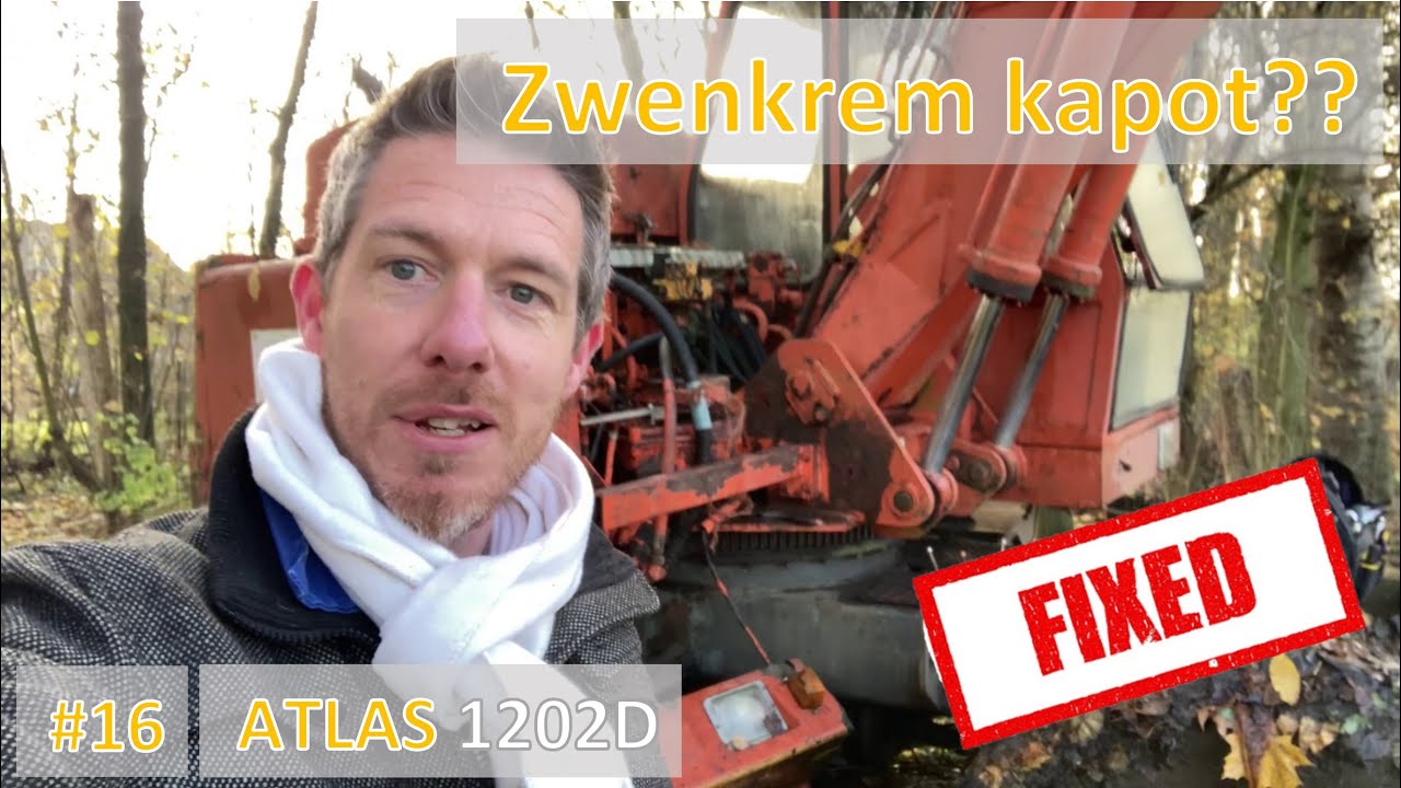 Atlas kraan 1202D opknappen - Afl 16 - Zwenkrem eindelijk gefixt!!