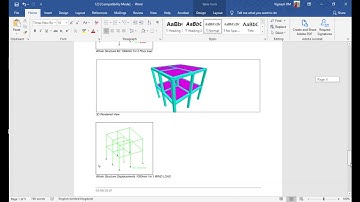 Analysis and Export StaadPro V8i