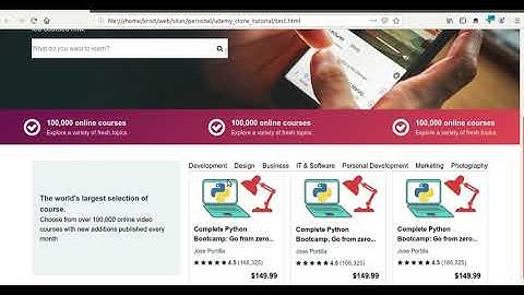 Udemy Home Page Clone: Live Coding using Tailwind CSS. [ Part 6 ]