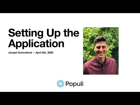 Setting Up the Application | Live Training (April 8th, 2020)