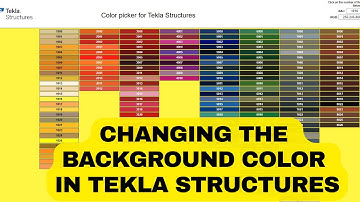 Changing the Background Color in Tekla Structures